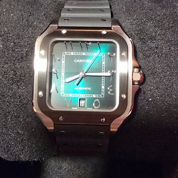 Cartier Santos limited to the middle east - green dial arabic numerals - Picture 2 of 9